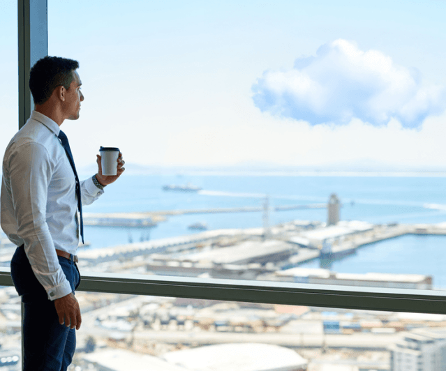 Businessman standing
